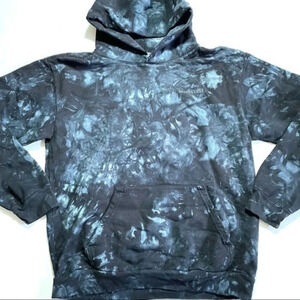 Talentless Mens Premium Hooded Sweatshirt Black Tie Dye